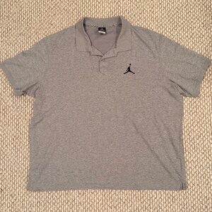 Nike Jordan Dri-FIT Short Sleeved Grey Polo Golf Shirt | Size 3XL | #688580-063